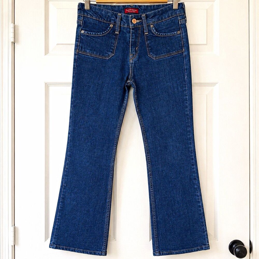 Levi’s 545 Women’s 6M Low Rise Bootcut Jeans Dark Wash Flap Pocket Y2K